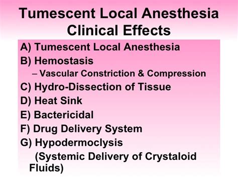detumescence|what is tumescent anesthesia.